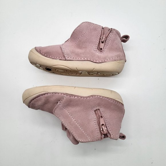 Sole Play Giana SZ 3.5 Infant Baby Girl Booties Shoes Pink Leather Bow - Picture 5 of 11